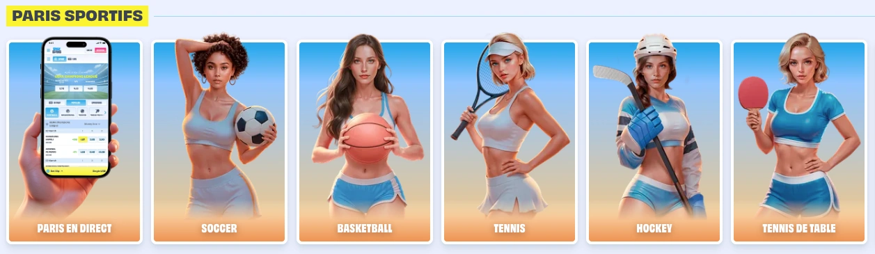 Section paris sportifs complète